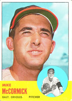1963 Topps Baseball Cards      563     Mike McCormick